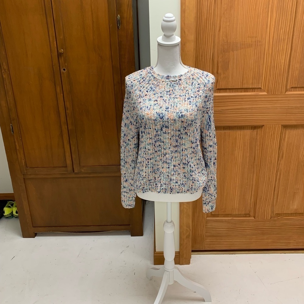 SILVERFLINT soft poly acrylic knit crew neck sweater medium 21 in pit pit